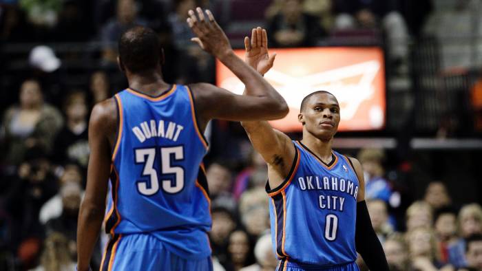 Durant y Westbrook, líderes en OKC