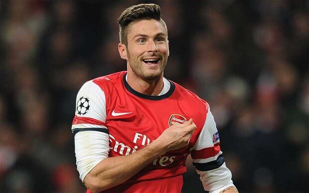 Giroud será la referencia en la punta de ataque de los gunners.