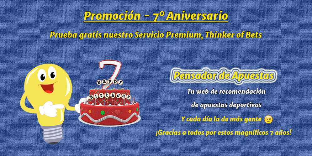 Imagen destacada - Promocion aniversario - Pensador de Apuestas