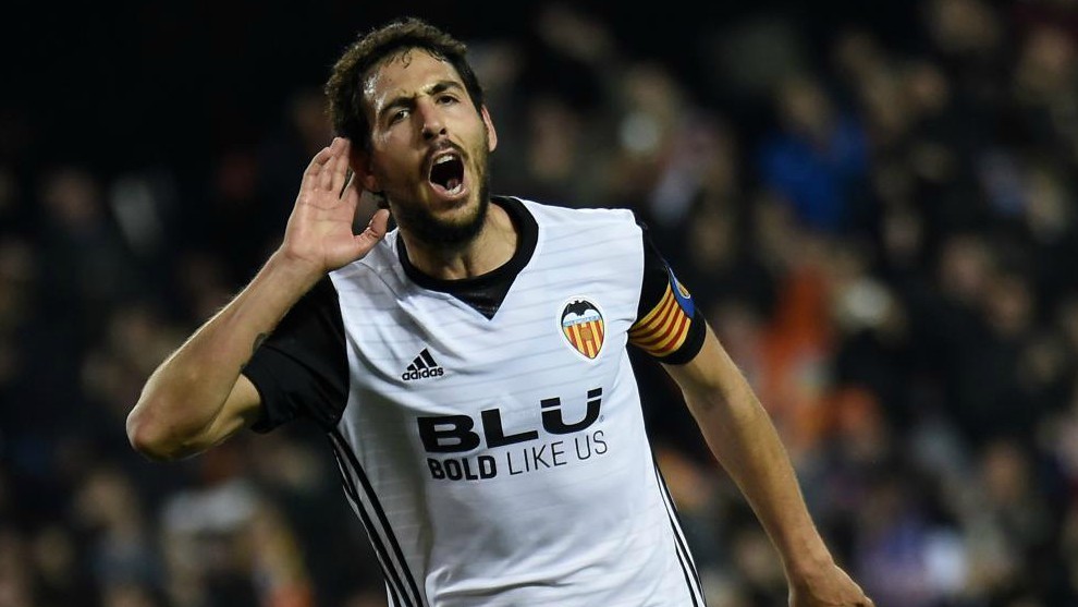 parejo celebrando un gol en mestalla