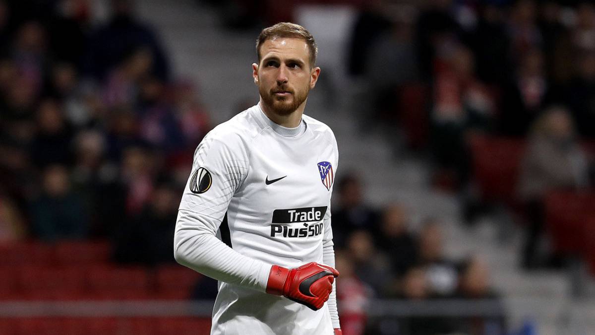 jan oblak portero del atlético de madrid frente al sporting portugal