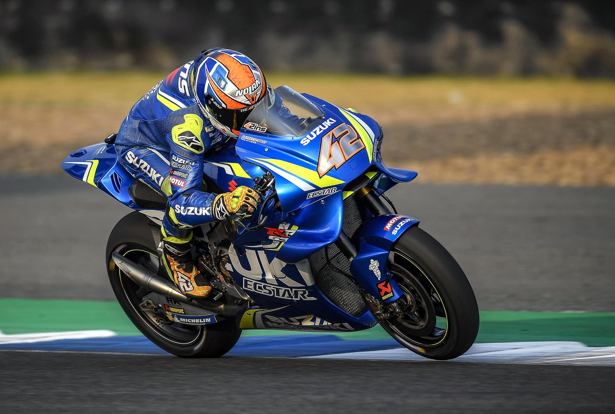 Alex Rins durante los test de pretemporada en el circuito de Jerez