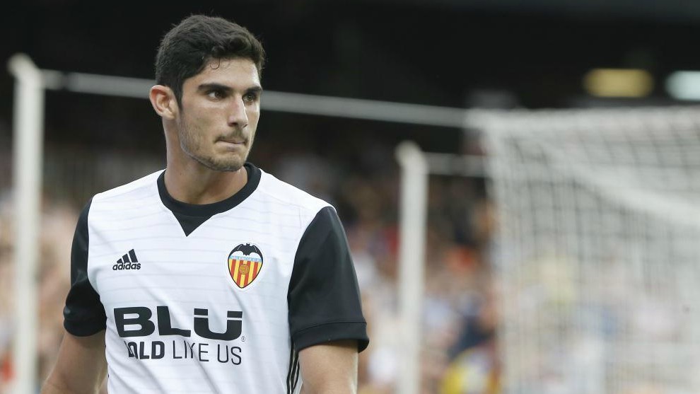 guedes durante un partido del valencia