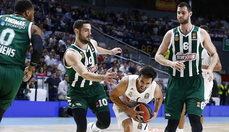 facundo campazzo en una jugada ante panathinaikos