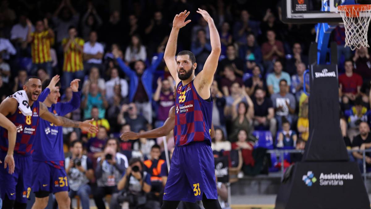 primer clasico de mirotic en el palau con la camiseta del barcelona