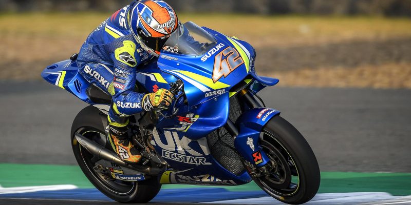 Alex Rins durante los test de pretemporada en el circuito de Jerez