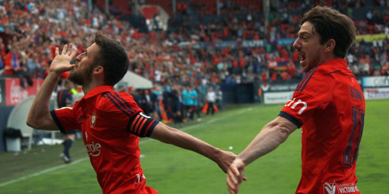 Osasuna celebrando gol