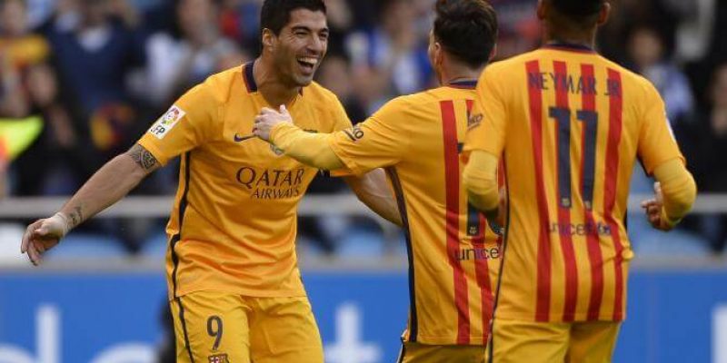 Suarez consiguio un poker de goles en Riazor