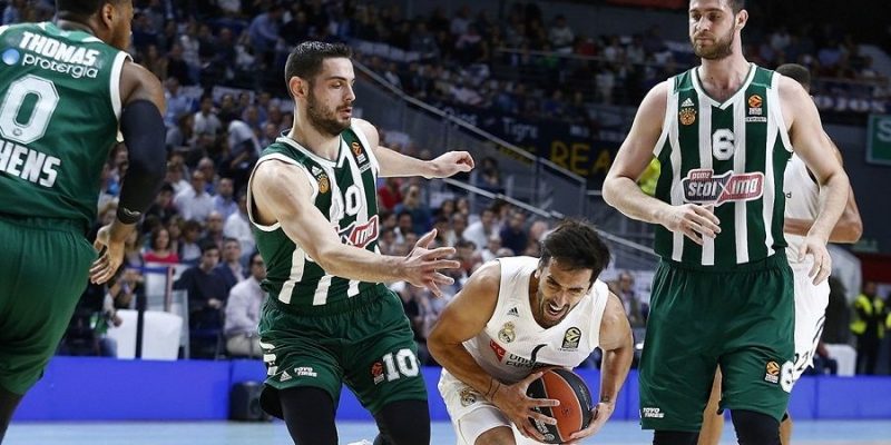 facundo campazzo en una jugada ante panathinaikos