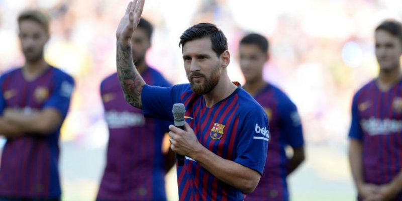 messi discurso champions league presentacion barcelona