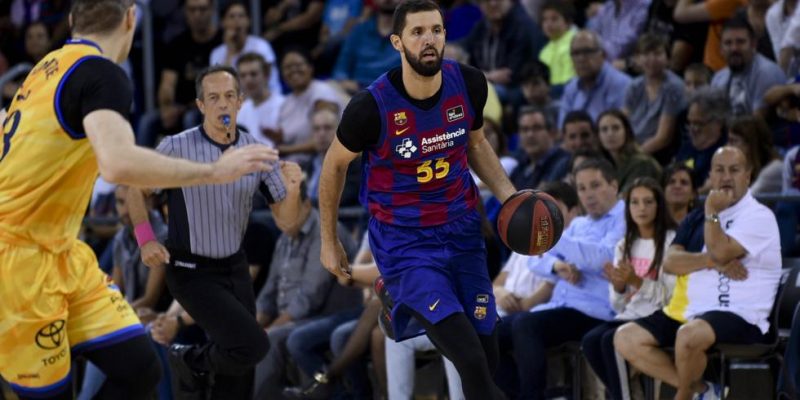 nikola mirotic en una jugada ante gran canaria en liga endesa